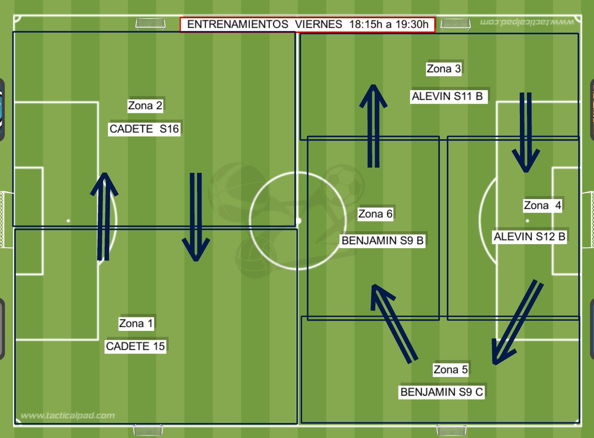 Espais d'entrenament de divendres